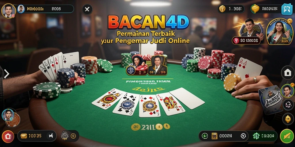 Tampilan menarik dari gameplay poker BACAN4D yang seru dan menantang.