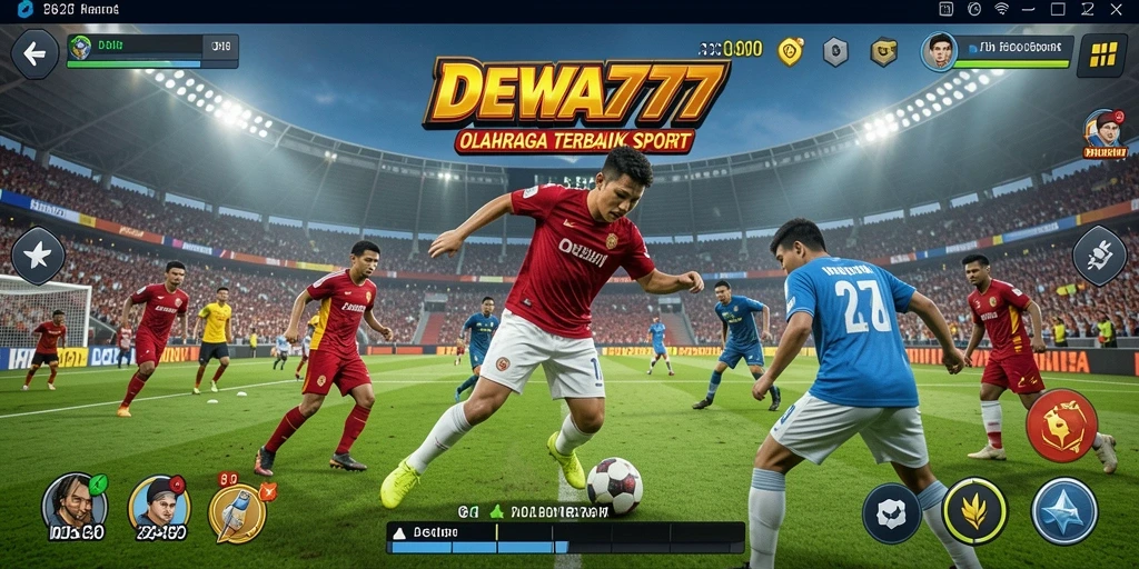Screenshot DEWA777 menunjukkan pemain bersaing di lapangan olahraga.
