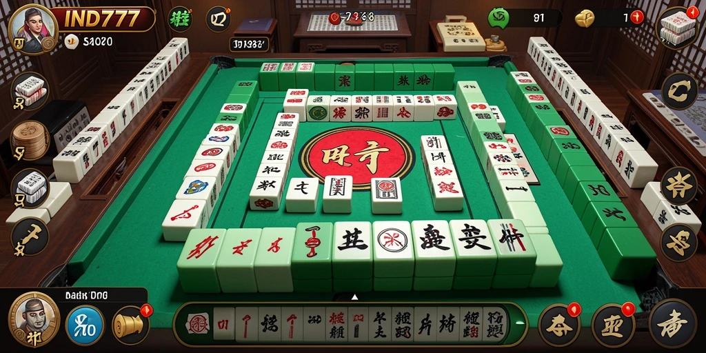 Tampilan gameplay IND777 yang menarik dalam permainan Mahjong.