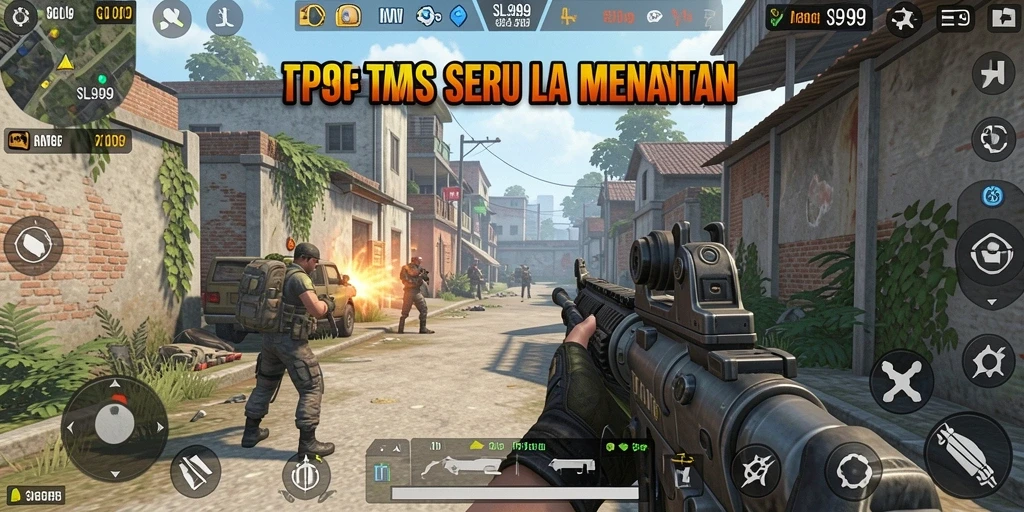 Tangkapan layar utama SL999 menampilkan aksi pertempuran TPS yang mendebarkan.