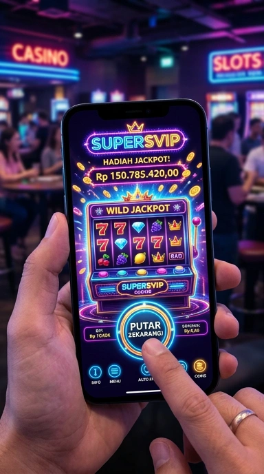 Tampilan antarmuka pengguna aplikasi supersvip yang intuitif.